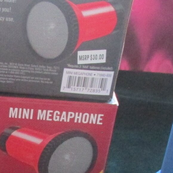 Lot of 4- Totes Mini Megaphones 2 Red, 1 Blue, & 1 Silver - - Picture 4 of 4